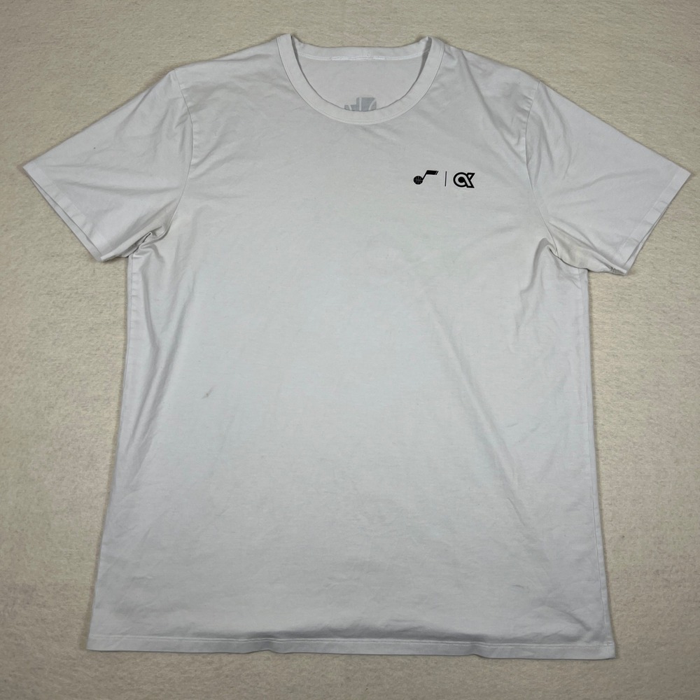 Lululemon Utah Jazz White‎ Logo T Shirt Tee Size Large